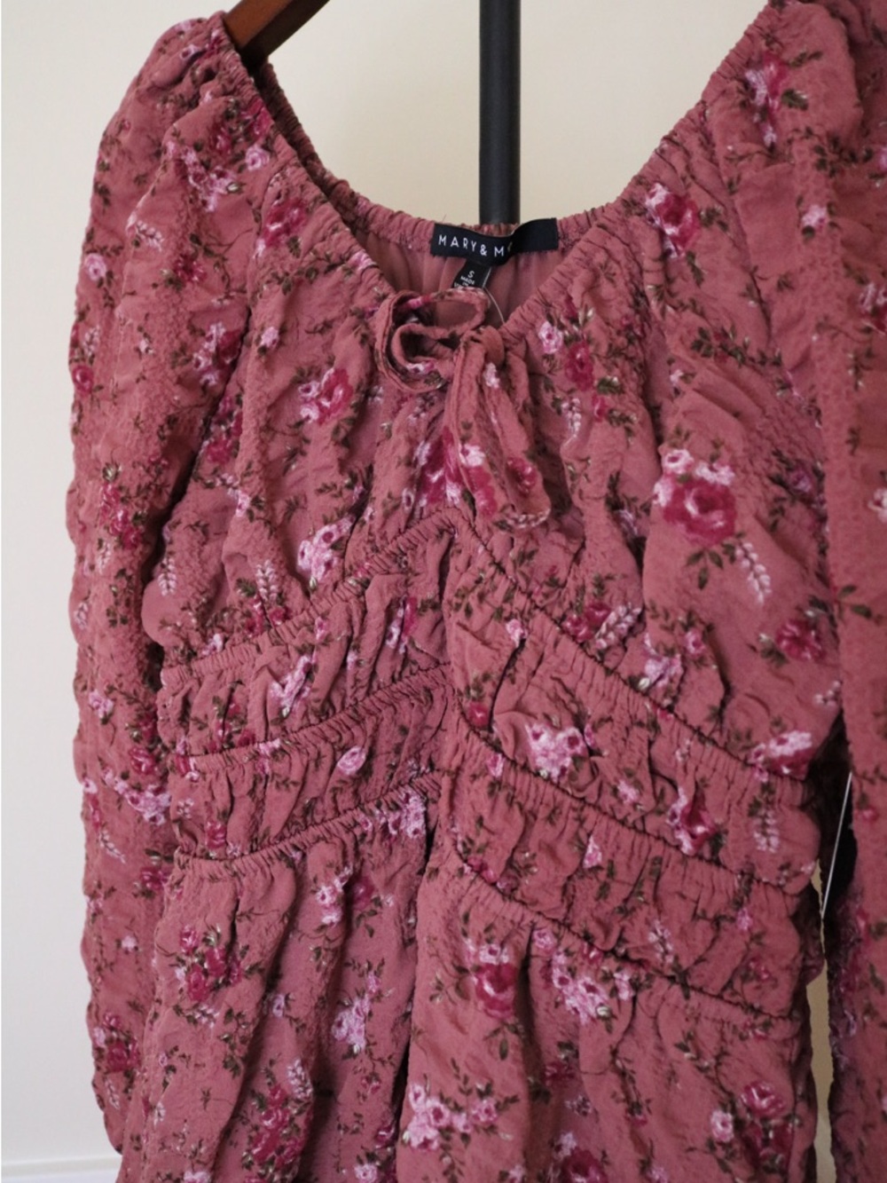 Kohl's Wine Ditsy Floral Off-Shoulder Dress